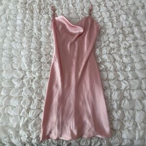 Nordstrom Elegant Pink Satin Dress